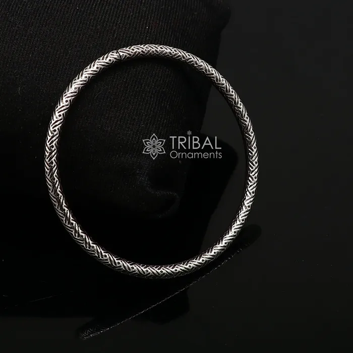 Pure 925 sterling silver unique vintage style bangle bracelet kada excellent classical gifting bangle mens or girls ethnic jewelry nsk671 TRIBAL ORNAMENTS Bracelets Pure 925 sterling silver unique vintage style bangle bracelet kada excellent classical gifting bangle mens or girls ethnic jewelry nsk671 TRIBAL ORNAMENTS Bracelets