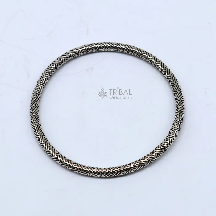 Pure 925 sterling silver unique vintage style bangle bracelet kada excellent classical gifting bangle mens or girls ethnic jewelry nsk671 TRIBAL ORNAMENTS Bracelets Pure 925 sterling silver unique vintage style bangle bracelet kada excellent classical gifting bangle mens or girls ethnic jewelry nsk671 TRIBAL ORNAMENTS Bracelets