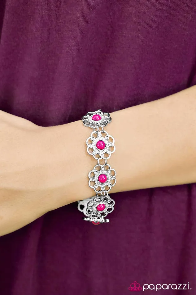Bracelets Paparazzi Jewelry Paparazzi Bracelet Summer Garden Pink