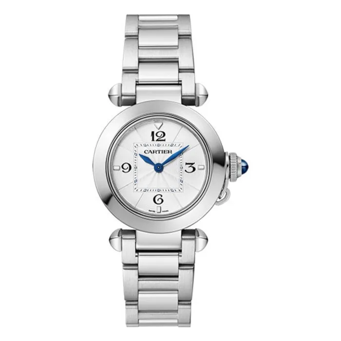Cartier Bracelets Cartier Pasha de Cartier 30mm Womens watch Ref WSPA0021 Silver Arabic Dial Stainless Steel Bracelet Cartier Bracelets Cartier Pasha de Cartier 30mm Womens watch Ref WSPA0021 Silver Arabic Dial Stainless Steel Bracelet