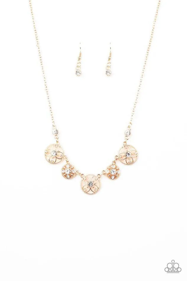 Necklaces Paparazzi Jewelry Paparazzi Necklace Floral Florescence Rose Gold