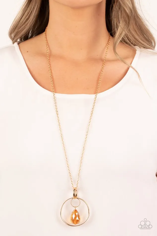 Necklaces Paparazzi Jewelry Paparazzi Necklace Swinging Shimmer Gold