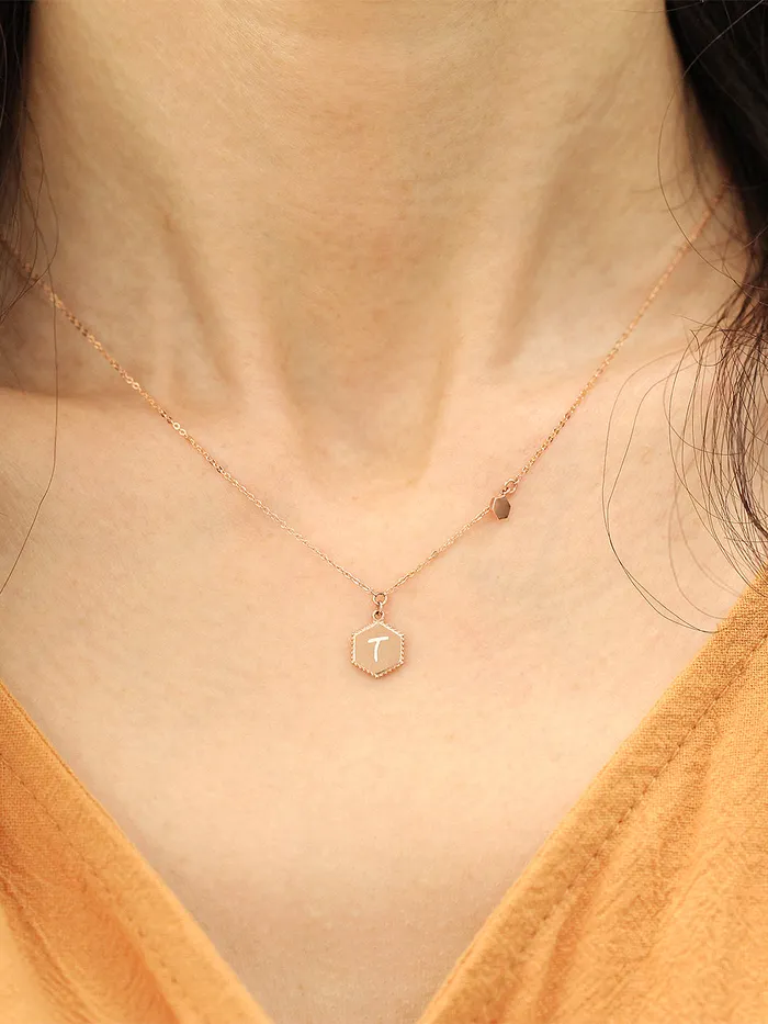 MinimalBijoux Necklaces 14K 18K Gold Color Initial Necklace