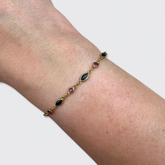 21stfinds Bracelets Sapphire Ruby Link Bracelet 21stfinds Bracelets Sapphire Ruby Link Bracelet