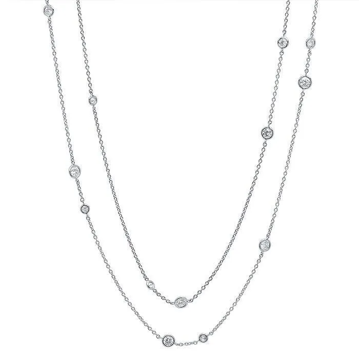 36 Diamond Bezel Necklace 105cttw deBebians Necklaces