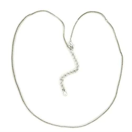 8X113 Silver Brass Chain with No Stone Alamode Necklaces