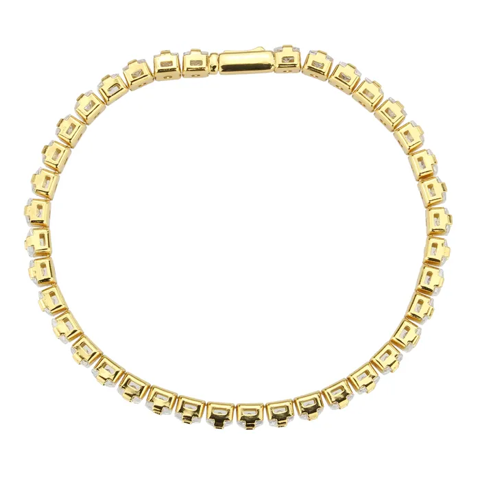Alamode 3W1698 Gold Brass Bracelet with AAA Grade CZ in Clear Bracelets Alamode 3W1698 Gold Brass Bracelet with AAA Grade CZ in Clear Bracelets