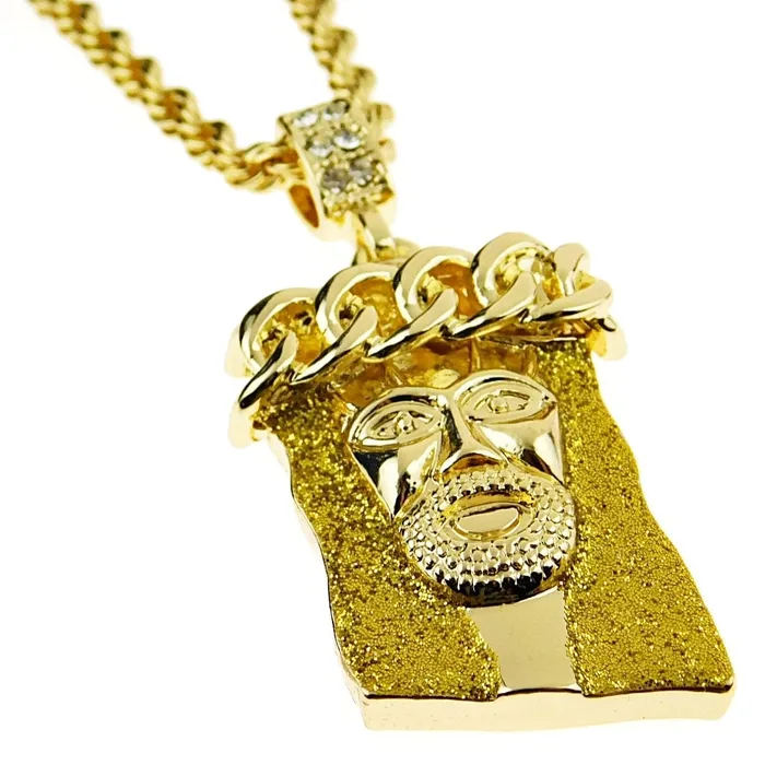 Bling Cartel Admin 14K Gold Plated Jesus Head Dazzling Glitter Rope Chain Necklace 24 Necklaces Bling Cartel Admin 14K Gold Plated Jesus Head Dazzling Glitter Rope Chain Necklace 24 Necklaces