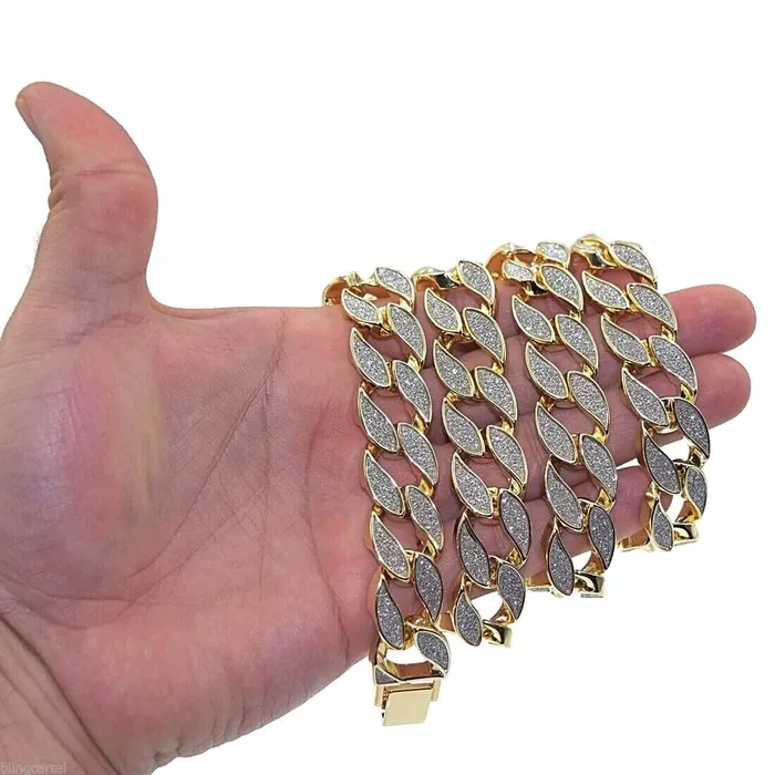 Bling Cartel Admin Necklaces Cuban Link Chain Gold Finish Sandblast Necklace 30 x 18MM Thick Bling Cartel Admin Necklaces Cuban Link Chain Gold Finish Sandblast Necklace 30 x 18MM Thick