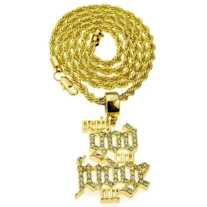 Bling Cartel Admin Necklaces Only God Can Judge Me Gold Finish Rope Chain Necklace 24