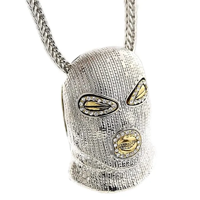 Bling Cartel Admin Necklaces Silver Tone Masked Goon Man 36 Franco Chain Necklace Bling Cartel Admin Necklaces Silver Tone Masked Goon Man 36 Franco Chain Necklace