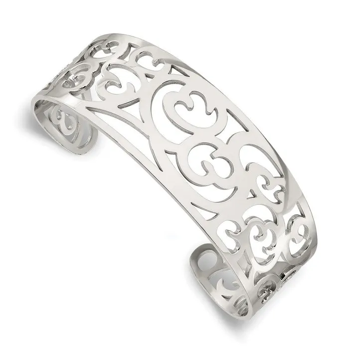 Bracelets Chisel Stainless Steel Fancy Cuff Bracelet