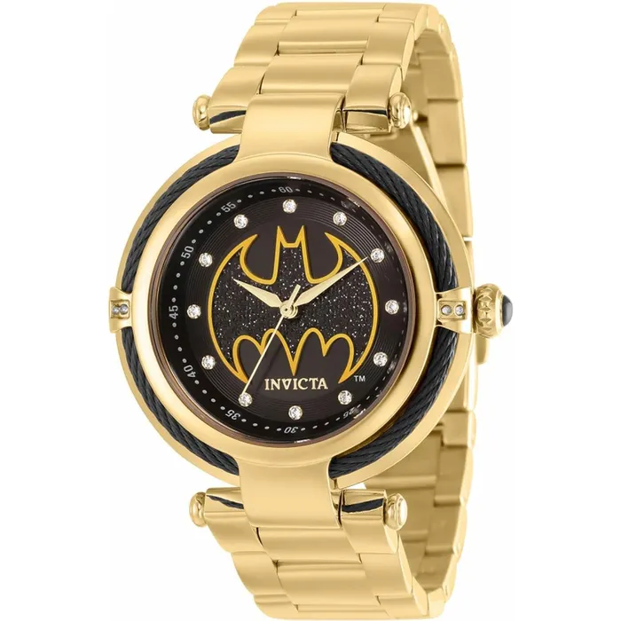 Bracelets Invicta Invicta Mens Japanese Quartz Watch DC Comics Batman Yellow Gold Bracelet 36955 Bracelets Invicta Invicta Mens Japanese Quartz Watch DC Comics Batman Yellow Gold Bracelet 36955