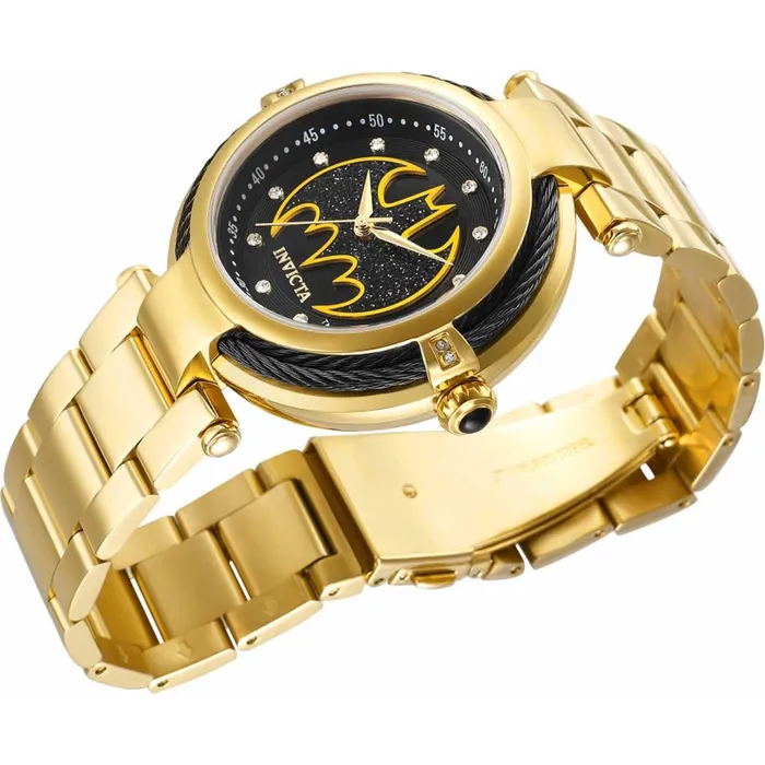 Bracelets Invicta Invicta Mens Japanese Quartz Watch DC Comics Batman Yellow Gold Bracelet 36955 Bracelets Invicta Invicta Mens Japanese Quartz Watch DC Comics Batman Yellow Gold Bracelet 36955