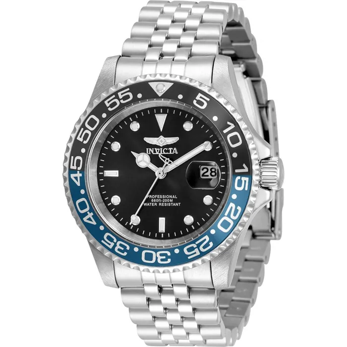 Bracelets Invicta Mens Watch Pro Diver Black and Silver Tone Dial Steel Bracelet 34104 Invicta