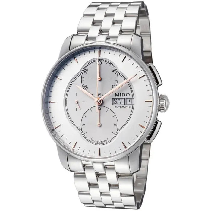 Bracelets Mido Mens Automatic Watch Baroncelli Silver Dial Chronograph Bracelet M86074101 MIDO Bracelets Mido Mens Automatic Watch Baroncelli Silver Dial Chronograph Bracelet M86074101 MIDO