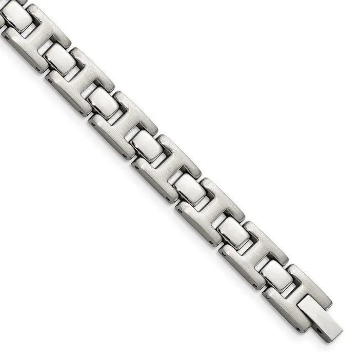 Chisel Bracelets Stainless Steel Brushed and Polished 85in Bracelet