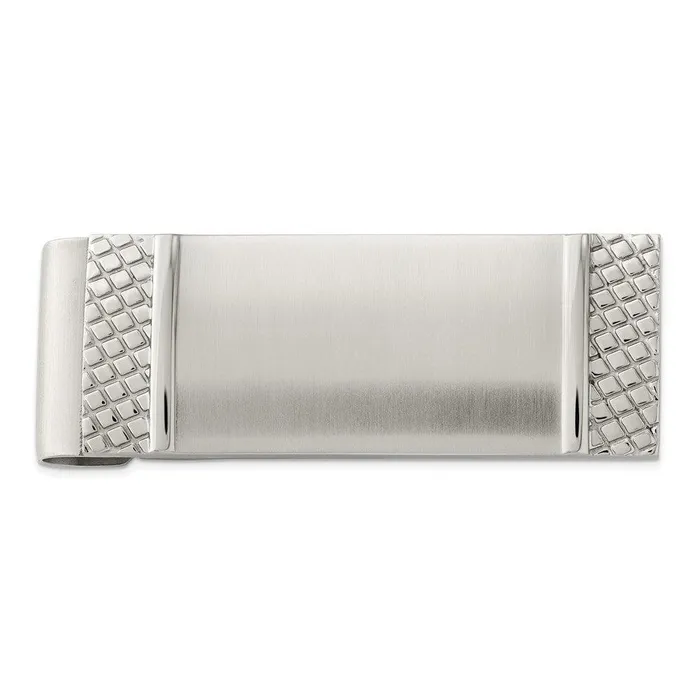 Chisel Bracelets Stainless Steel Brushed and Textured Money Clip