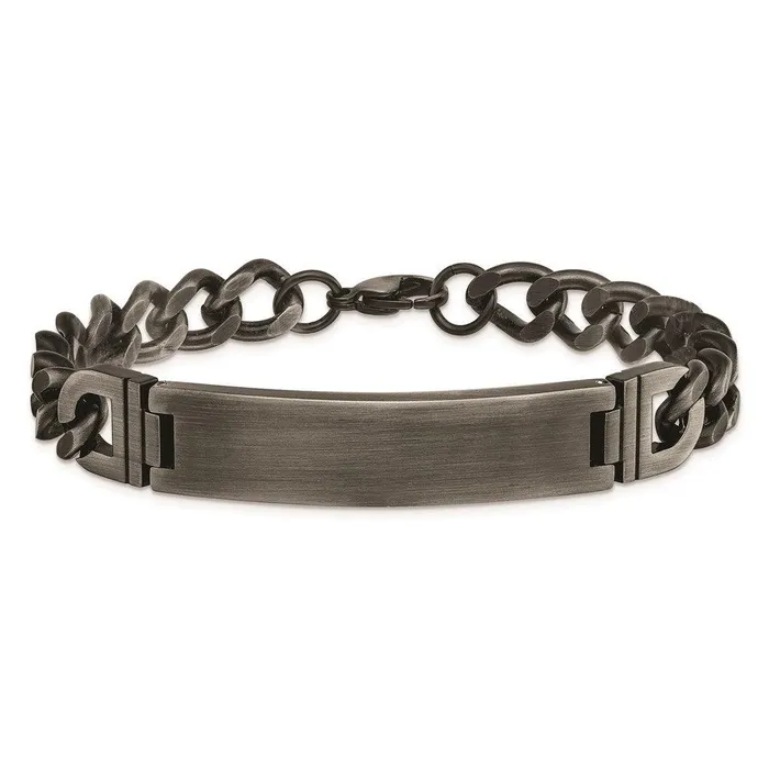 Chisel Bracelets Stainless Steel Brushed Antiqued White Bronze Plated 875in ID Bracelet Chisel Bracelets Stainless Steel Brushed Antiqued White Bronze Plated 875in ID Bracelet