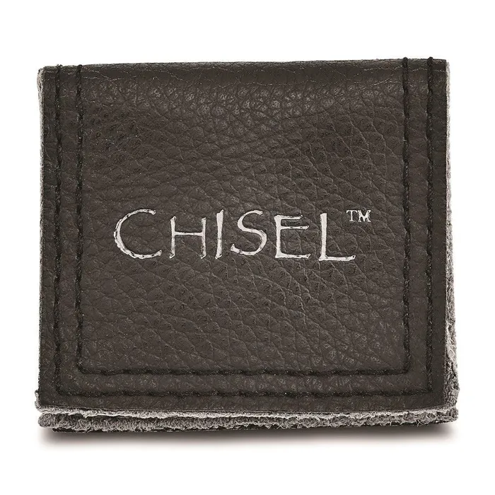 Chisel Rings Cobalt Black Carbon Fiber Inlay 8mm Polished Band