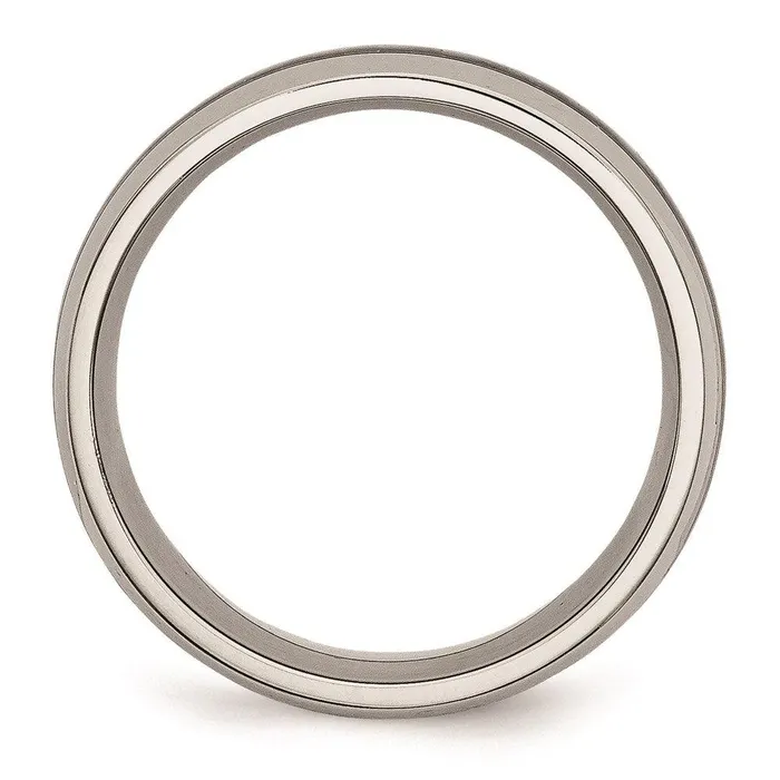 Chisel Rings Stainless Steel Polished w Black Carbon Fiber Inlay 8mm Band Chisel Rings Stainless Steel Polished w Black Carbon Fiber Inlay 8mm Band