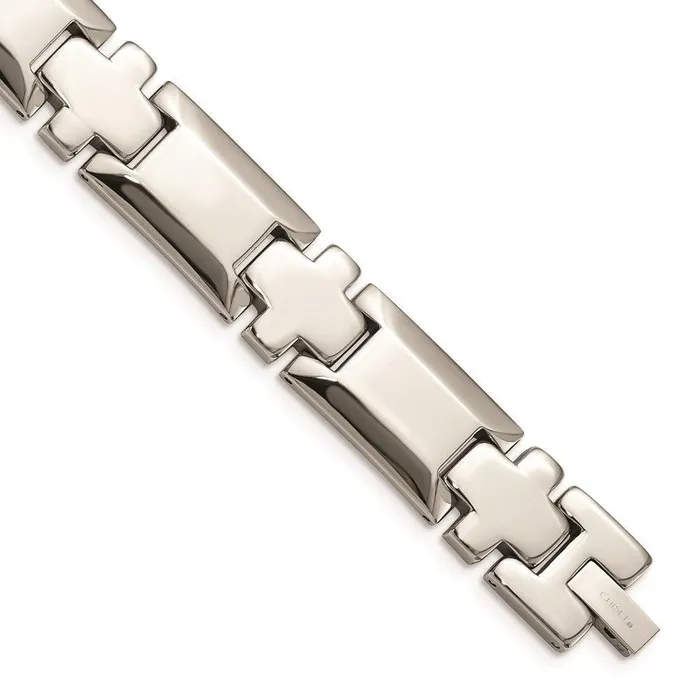 Chisel Stainless Steel Polished 85in Link Bracelet Bracelets