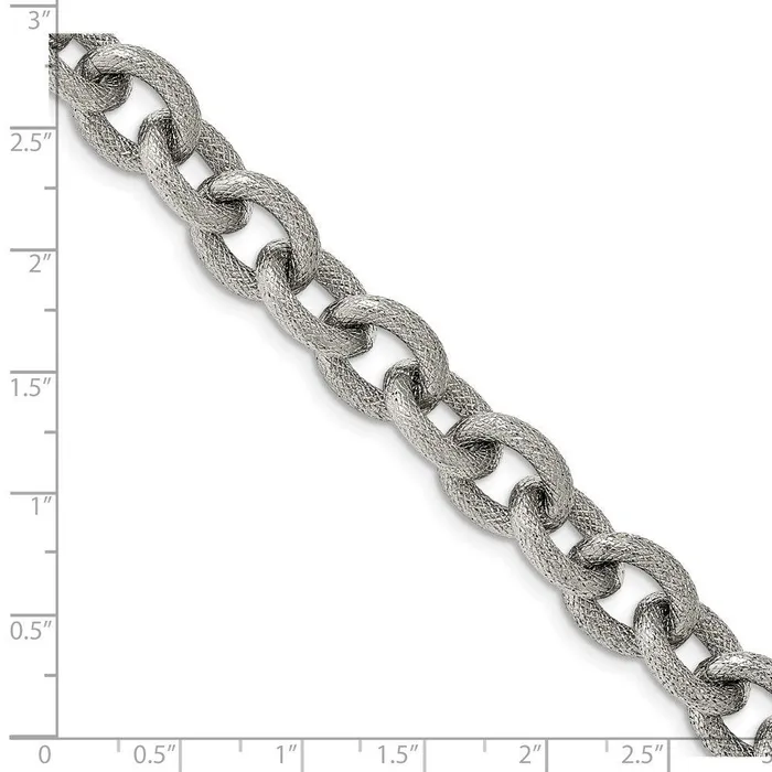 Chisel Stainless Steel Polished and Textured 7 inch Bracelet Bracelets Chisel Stainless Steel Polished and Textured 7 inch Bracelet Bracelets