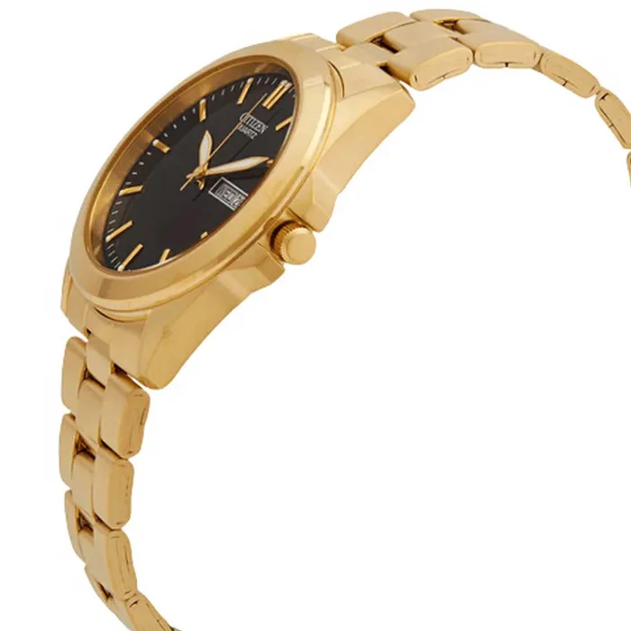 Citizen Citizen Mens Watch Japanese Quartz Black Dial Yellow Gold Bracelet BF058251F Bracelets Citizen Citizen Mens Watch Japanese Quartz Black Dial Yellow Gold Bracelet BF058251F Bracelets