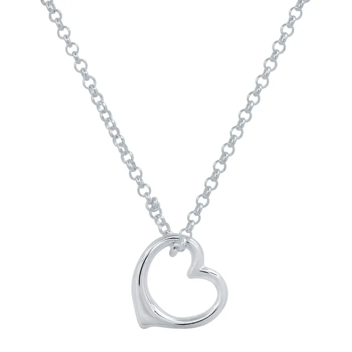 deBebians Necklaces Puffed Heart Sterling Silver Pendant with Sterling Silver Chain deBebians Necklaces Puffed Heart Sterling Silver Pendant with Sterling Silver Chain