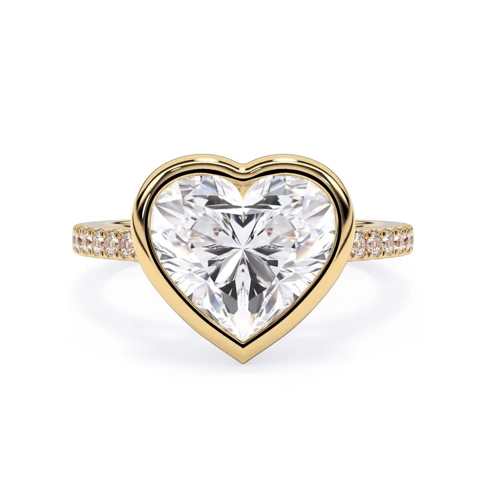 deBebians Rings Diamond Accented Bezel Set Engagement Ring Setting