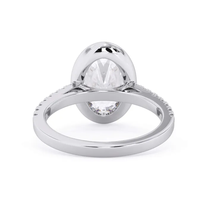 deBebians Rings Diamond Accented Bezel Set Engagement Ring Setting