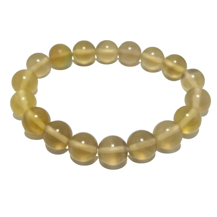 Fluorite Bracelet Golden Yellow Eye on Prize Satin Crystals Bracelets