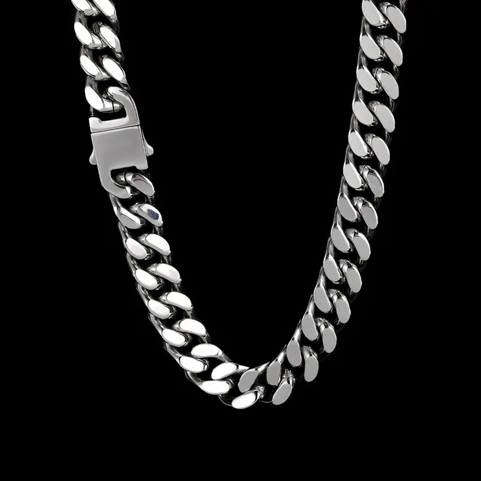 Gold Plated Stainless Steel Curb Cuban Link Chain or Bracelet BOGO VVS Jewelry Bracelets