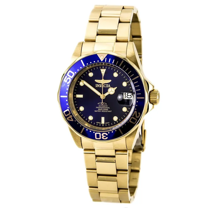 Invicta Bracelets Invicta Mens Automatic Watch Pro Diver Yellow Steel Bracelet Blue Dial Date 8930 Invicta Bracelets Invicta Mens Automatic Watch Pro Diver Yellow Steel Bracelet Blue Dial Date 8930