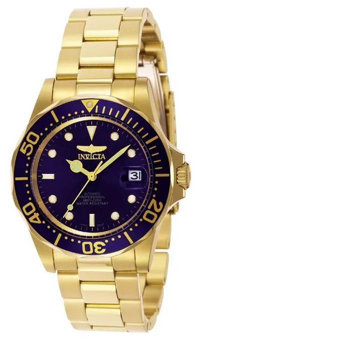 Invicta Bracelets Invicta Mens Automatic Watch Pro Diver Yellow Steel Bracelet Blue Dial Date 8930 Invicta Bracelets Invicta Mens Automatic Watch Pro Diver Yellow Steel Bracelet Blue Dial Date 8930