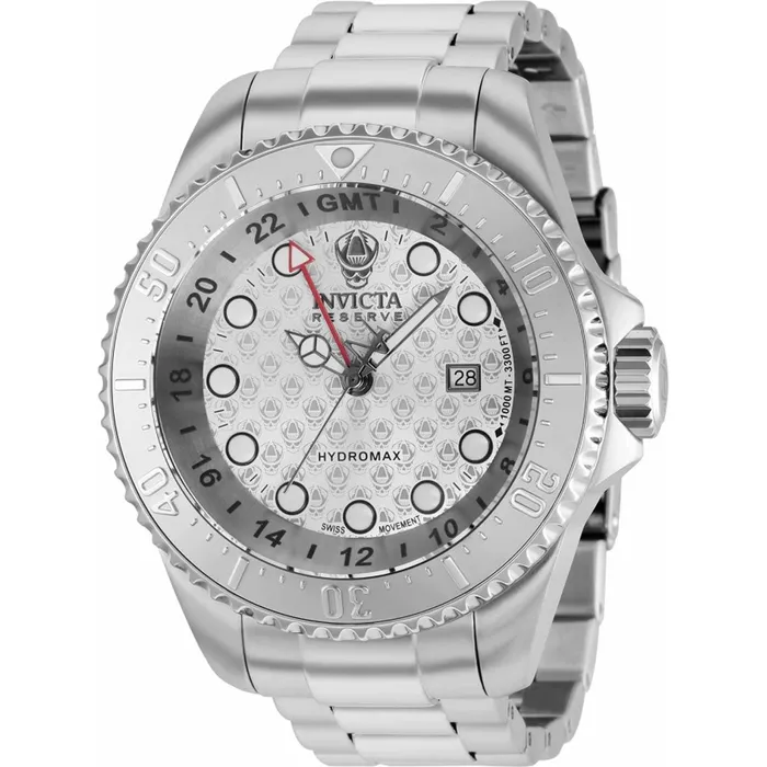 Invicta Bracelets Invicta Mens Quartz Watch Reserve Hydromax GMT Silver Dial Steel Bracelet 37216 Invicta Bracelets Invicta Mens Quartz Watch Reserve Hydromax GMT Silver Dial Steel Bracelet 37216