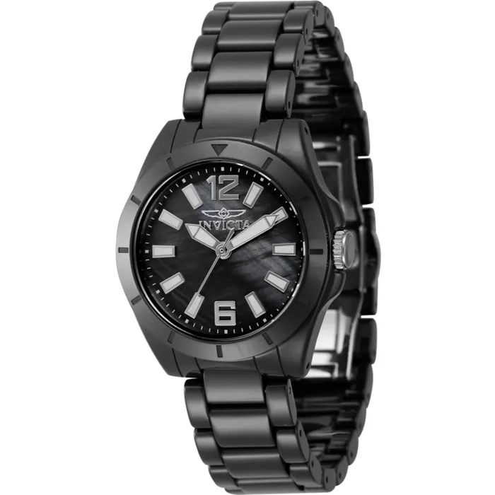 Invicta Bracelets Invicta Womens Quartz Watch Ceramics Black Mother Of Pearl Dial Bracelet 47316
