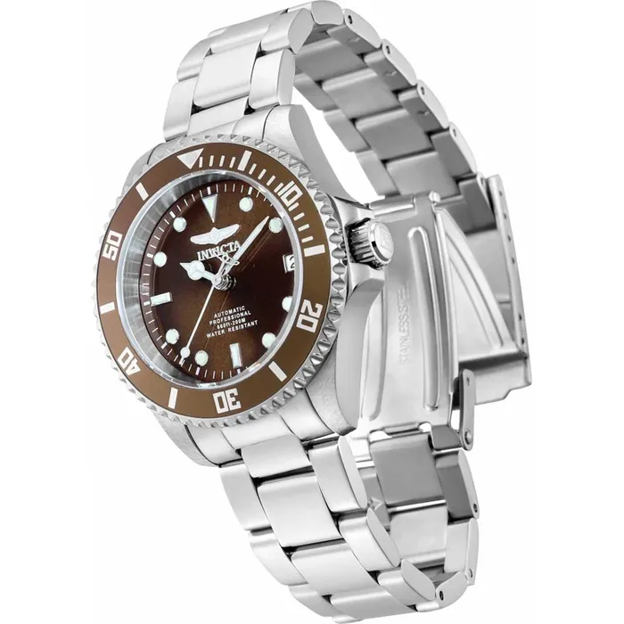 Invicta Invicta Womens Automatic Watch Pro Diver Brown Dial Silver Tone Bracelet 35708 Bracelets Invicta Invicta Womens Automatic Watch Pro Diver Brown Dial Silver Tone Bracelet 35708 Bracelets