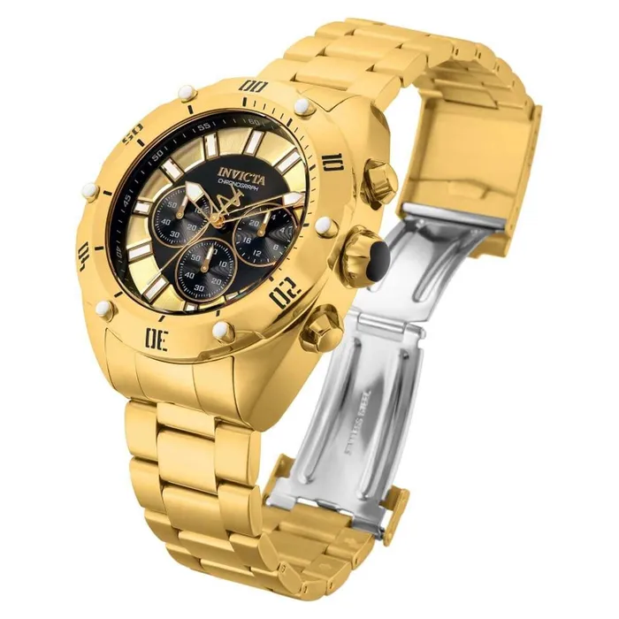 Invicta Mens Chronograph Watch Venom Black and Gold Tone Dial Bracelet 33744 Invicta Bracelets Invicta Mens Chronograph Watch Venom Black and Gold Tone Dial Bracelet 33744 Invicta Bracelets