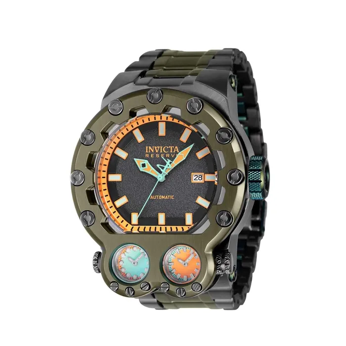 Invicta Mens Watch Reserve Magnum Tria Mint Green and Grey Steel Bracelet 37553 Invicta Bracelets Invicta Mens Watch Reserve Magnum Tria Mint Green and Grey Steel Bracelet 37553 Invicta Bracelets
