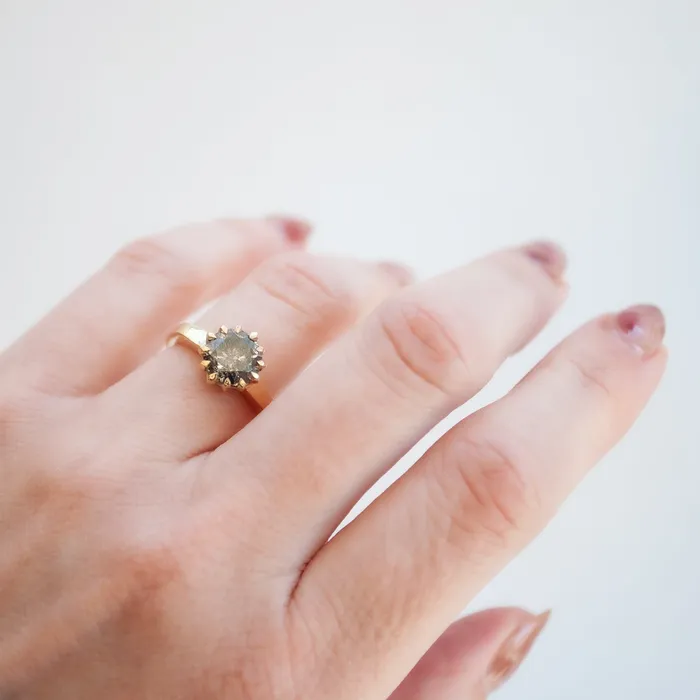 Lauren Wolf Jewelry Rings Golden Noir Diamond Ring