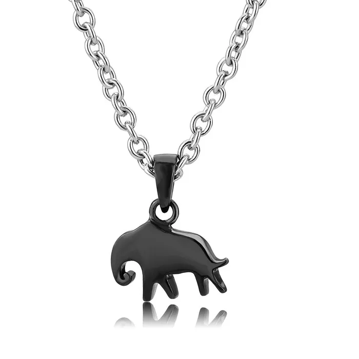 Necklaces Alamode TK3666 TwoTone IP Black Ion Plating Stainless Steel Chain Pendant with No Stone Necklaces Alamode TK3666 TwoTone IP Black Ion Plating Stainless Steel Chain Pendant with No Stone
