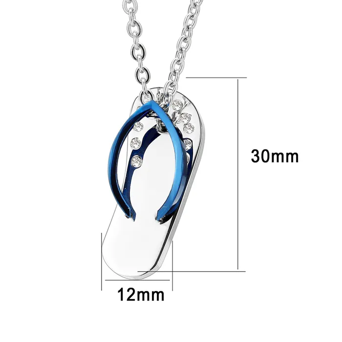 Necklaces Alamode TK3940 High polished no plating Stainless Steel Chain Pendant with Top Grade Crystal in Clear Necklaces Alamode TK3940 High polished no plating Stainless Steel Chain Pendant with Top Grade Crystal in Clear
