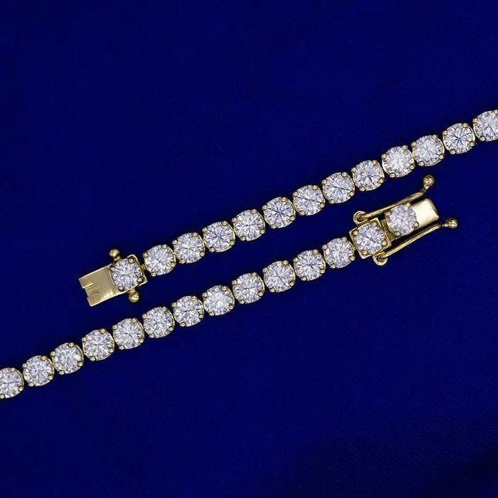 PreStyled Sets VVS Jewelry VVS Jewelry Solid Gold VVS Moissanite Tennis Chain