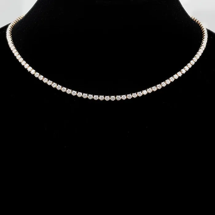 PreStyled Sets VVS Jewelry VVS Jewelry Solid Gold VVS Moissanite Tennis Chain