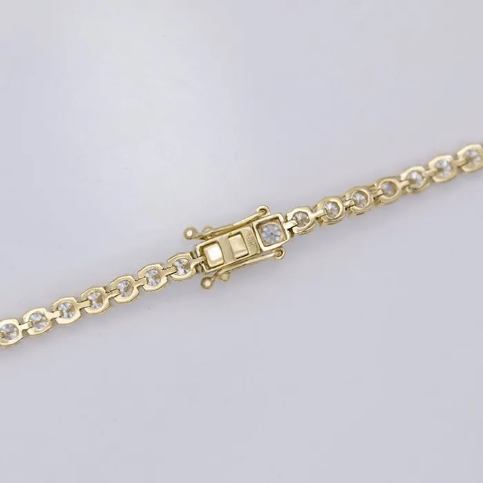 PreStyled Sets VVS Jewelry VVS Jewelry Solid Gold VVS Moissanite Tennis Chain