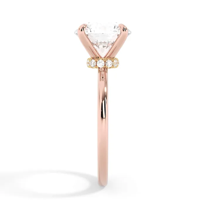 Rings deBebians Under Halo Diamond Wrap Engagement Ring Yellow Gold Wrap