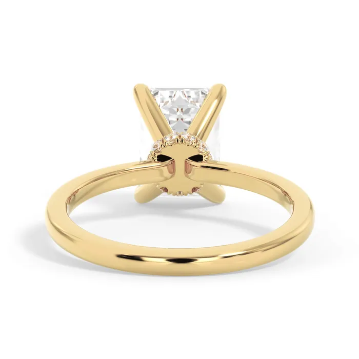 Rings deBebians Under Halo Diamond Wrap Engagement Ring Yellow Gold Wrap
