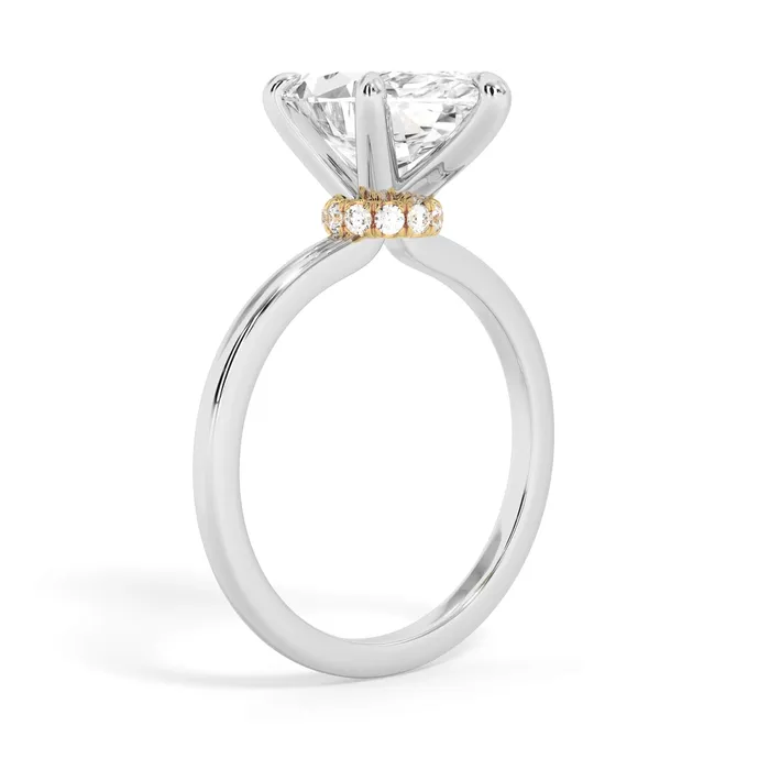 Rings deBebians Under Halo Diamond Wrap Engagement Ring Yellow Gold Wrap