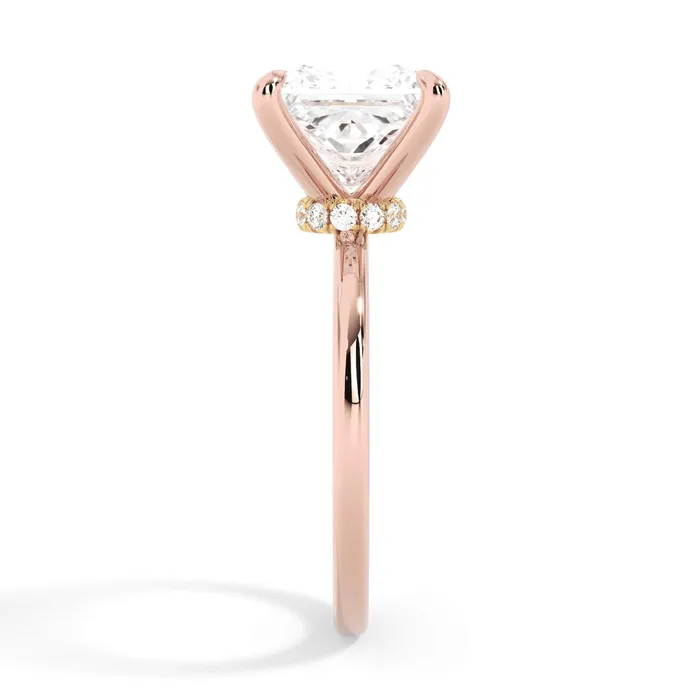 Rings deBebians Under Halo Diamond Wrap Engagement Ring Yellow Gold Wrap
